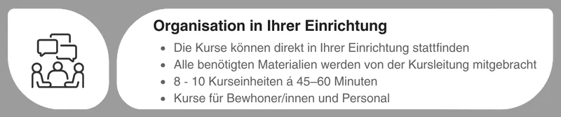 Organisation in Ihrer Einrichtung
